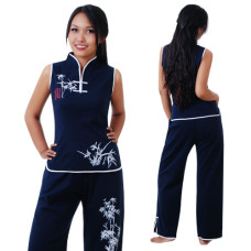 Navy Blue Women Kung Fu Suit